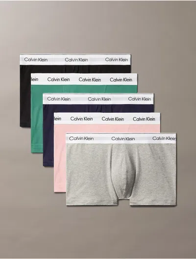 Calvin Klein Men's Icon Cotton Stretch 5-pack Trunk In Gray