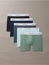 Calvin Klein Men's Icon Cotton Stretch 5-pack Boxer Brief In Green