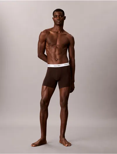 Calvin Klein Men's Icon Cotton Stretch Boxer Brief In Brown