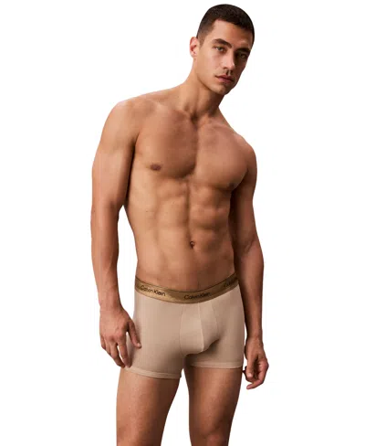 Calvin Klein Icon Holiday Stretch Cotton Boxer Briefs In Neutral