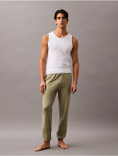 Calvin Klein Men's Icon Cotton Stretch Sleep Joggers In Gray Labyrinth