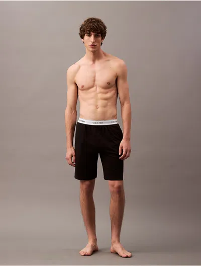 Calvin Klein Men's Icon Cotton Stretch Sleep Shorts In Black