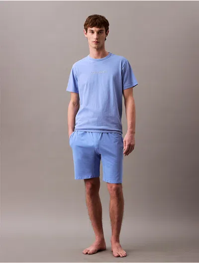 Calvin Klein Men's Icon Cotton Stretch Sleep Shorts In Glacier