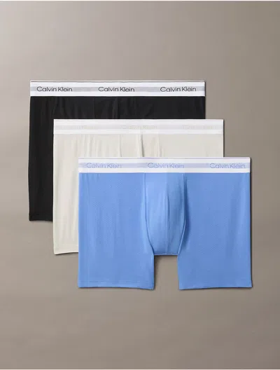 Calvin Klein Men's Icon Modal Mesh 3-pack Boxer Brief In Multi