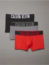 Calvin Klein Men's Intense Power 3-pack Low Rise Trunk In Black / Grey Sky / Pomeian Red