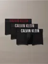 Calvin Klein Intense Power Low Rise Trunks, Pack Of 3 In Black W/ Arctic Ice/rouge/lunar Rock Logo