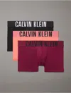 Calvin Klein Men's Intense Power 3-pack Low Rise Trunk In Purple Potion / Black / Calypso Coral