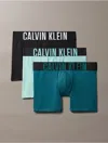 Calvin Klein Men's Intense Power Micro 3-pack Boxer Brief In Black/ Mediterranean/ Tickled Green