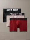 Calvin Klein Men's Intense Power Micro 3-pack Boxer Brief In Black / Syrah / Sand Trap Brown