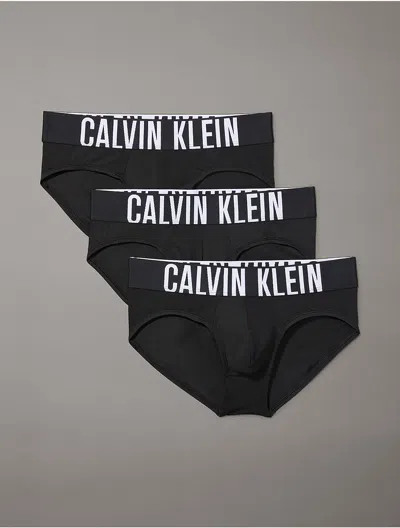 Calvin Klein Men's Intense Power Micro 3-pack Hip Brief In Black