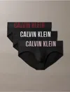 Calvin Klein Men's Intense Power Micro 3-pack Hip Brief In Black / Syrah / Sand Trap Brown