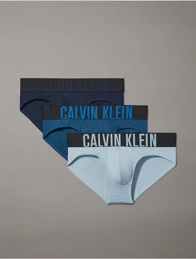 Calvin Klein Men's Intense Power Micro 3-pack Hip Brief In Shoreline / Poesidon / Arona