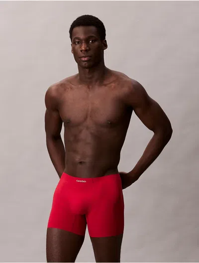 Calvin Klein Men's Invisibles Boxer Brief In Red