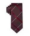 Calvin Klein Men's Isabella Grid Tie In Burgundy