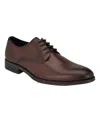 Calvin Klein Jack Plain Toe Derby In Cognac Leather