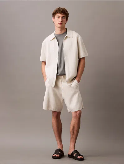 Calvin Klein Men's Jacquard Mesh Pull-on Sweater Shorts