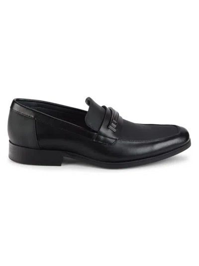 Calvin Klein Men's Jameson Leather Bit Loafers In Black