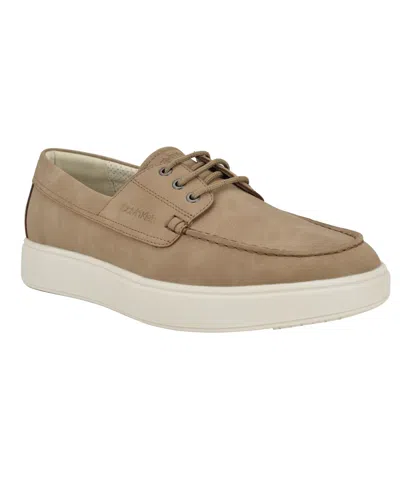 Calvin Klein Men's Januse Casual Boat Shoe In Taupe