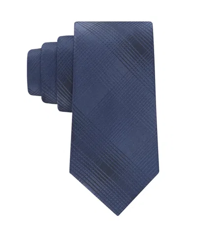 Calvin Klein Men's Kali Plaid Tie In Blue