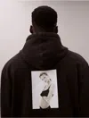 Calvin Klein Men's Kate Moss Fleece Graphic Hoodie In Black