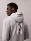 Calvin Klein Men's Kate Moss Fleece Graphic Hoodie In Gray