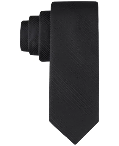 Calvin Klein Men's King Cord Solid Tie In Black