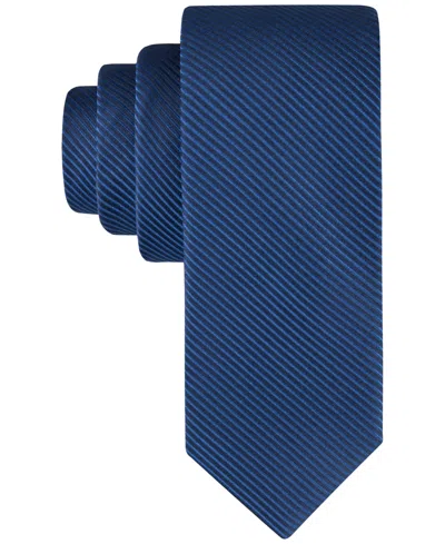 Calvin Klein Men's King Cord Solid Tie In Navy