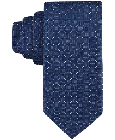 Calvin Klein Men's Kinzie Geo-pattern Tie In Navy