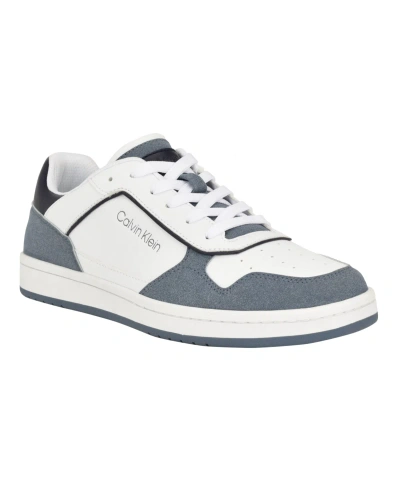 Calvin Klein Men's Landy Round Toe Lace-up Sneakers In Light Blue