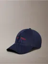 Calvin Klein Men's Layered Monogram Logo Graphic Baseball Cap