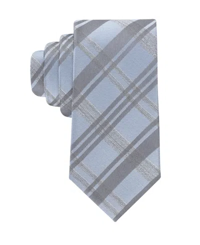 Calvin Klein Men's Layla Plaid Classic Tie In Gray