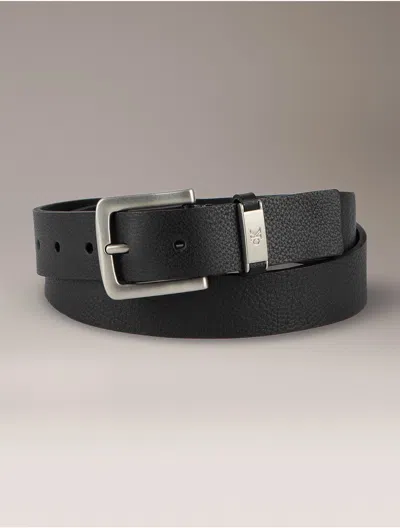 Calvin Klein Men's Leather Harness Buckle Belt In Black