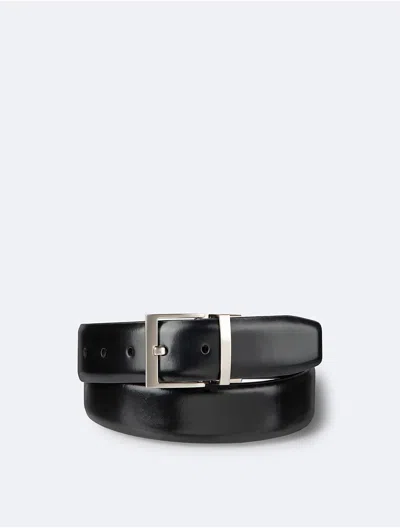 Calvin Klein Men's Leather Reversible Dress Belt In Black/brown