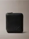 Calvin Klein Men's Leather Zip Bifold Wallet In Black