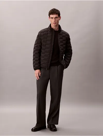 Calvin Klein Men's Lightweight Quilted Goose Down Puffer Jacket In Brown