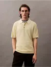 Calvin Klein Men's Linen Blend Classic Polo Shirt In Brown