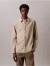Calvin Klein Men's Linen Cotton Classic Button-down Shirt In Brown