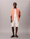 Calvin Klein Men's Linen Cotton Classic Button-down Shirt In Pink