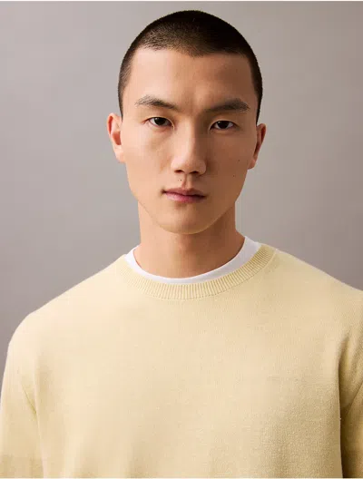 Calvin Klein Men's Linen Silk Blend Relaxed Sweater