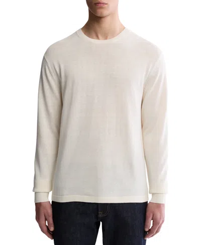 Calvin Klein Men's Linen Sweater In Antique White
