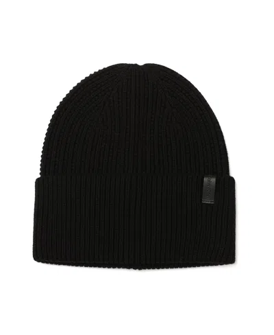 Calvin Klein Men's Links Ribbed Cuff Hat In Black