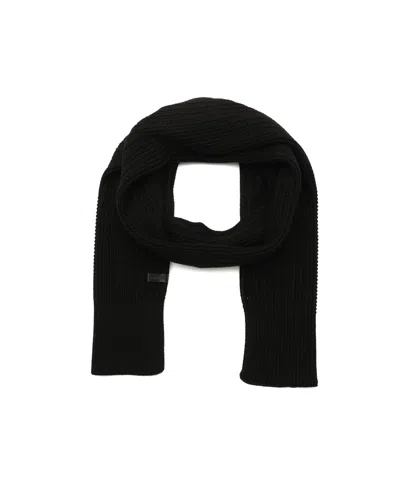 Calvin Klein Men's Links Ribbed Knit Scarf In Black
