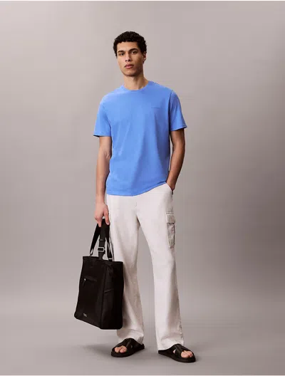 Calvin Klein Men's Liquid Touch Crewneck T-shirt In Blue