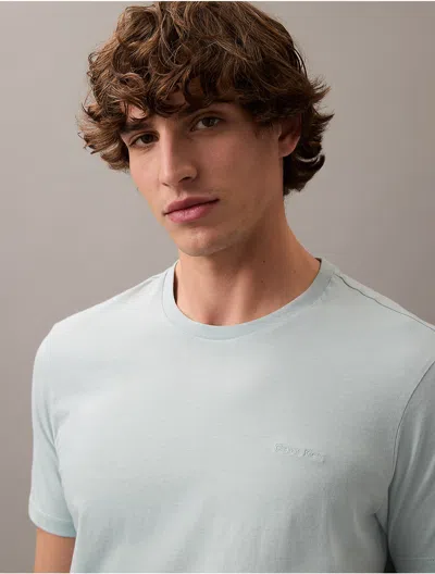Calvin Klein Men's Liquid Touch Crewneck T-shirt In Cloud Blue