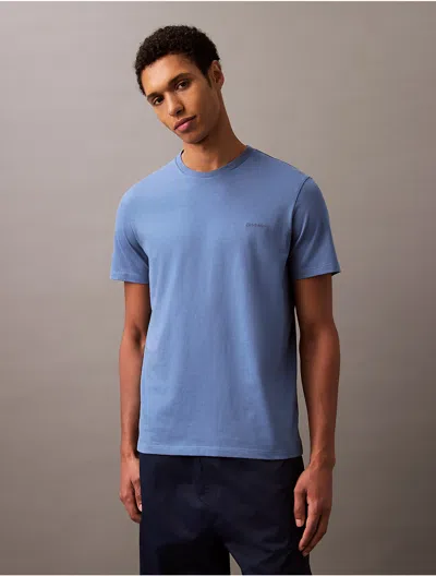 Calvin Klein Men's Liquid Touch Crewneck T-shirt In Moonlight Blue