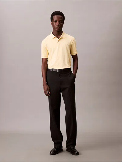 Calvin Klein Men's Liquid Touch Polo Shirt In Yellow