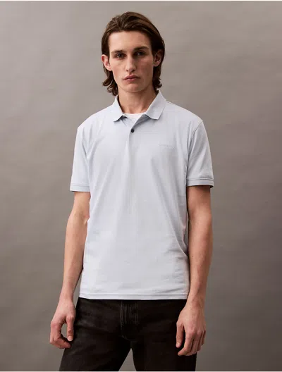 Calvin Klein Men's Liquid Touch Polo Shirt In Gray