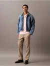 Calvin Klein Men's Liquid Touch Polo Shirt In Silver Peony