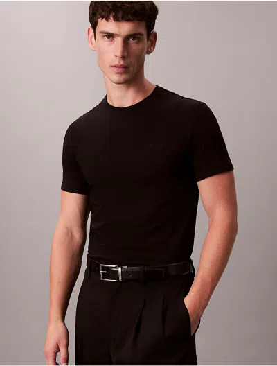 Calvin Klein Men's Liquid Touch Slim T-shirt In Black