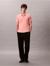 Calvin Klein Men's Liquid Touch Tipped Collar Polo Shirt In Orange